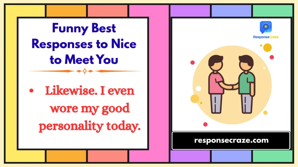 Funny Best Responses to Nice to Meet You