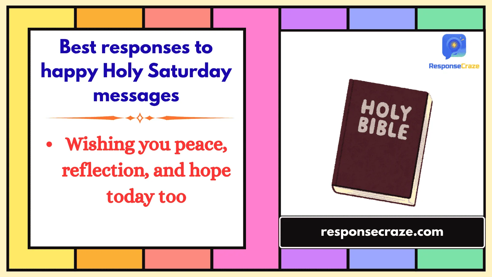 Best responses to happy Holy Saturday messages