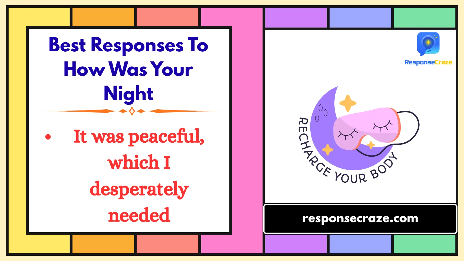 Best Responses To How Was Your Night