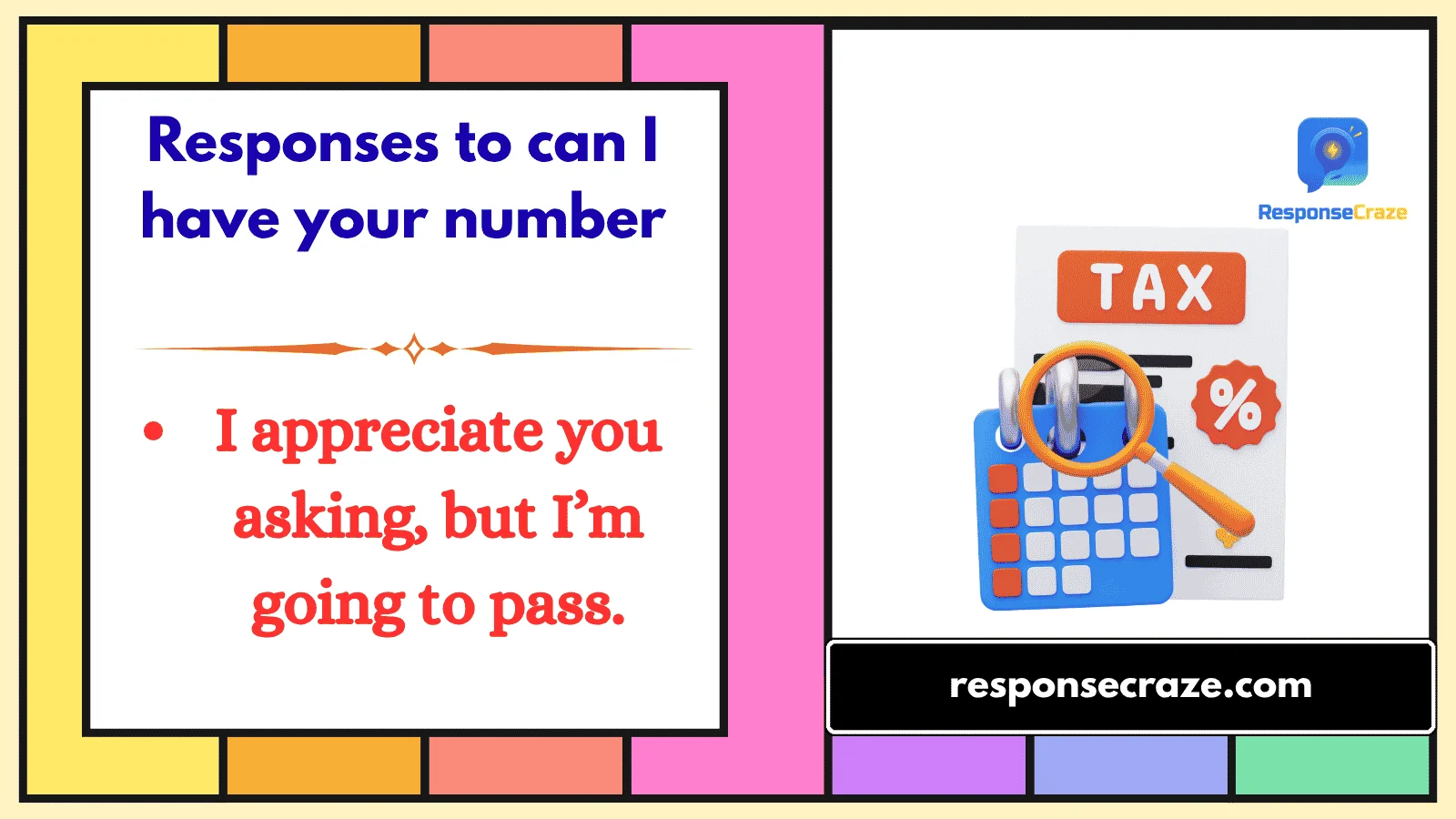 Responses to can I have your number